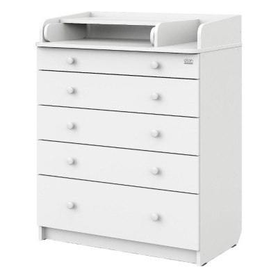 Комод пеленальный раскладной Атон Leo белый-белый 01